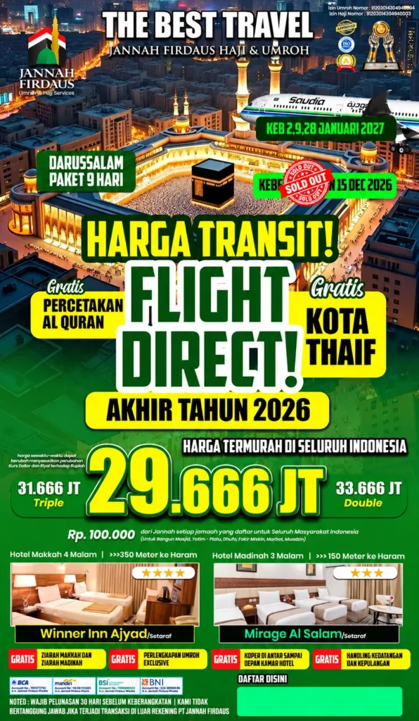 Brosur Paket Darussalam Akhir Tahun & Awal Tahun