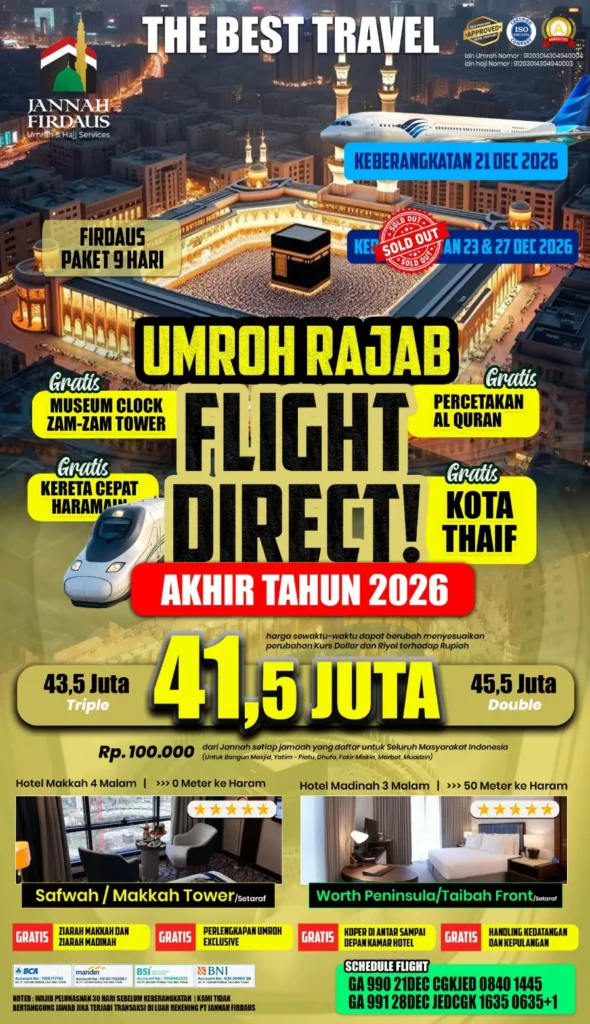 Brosur Paket Firdaus Bintang 5 Pelataran Haram