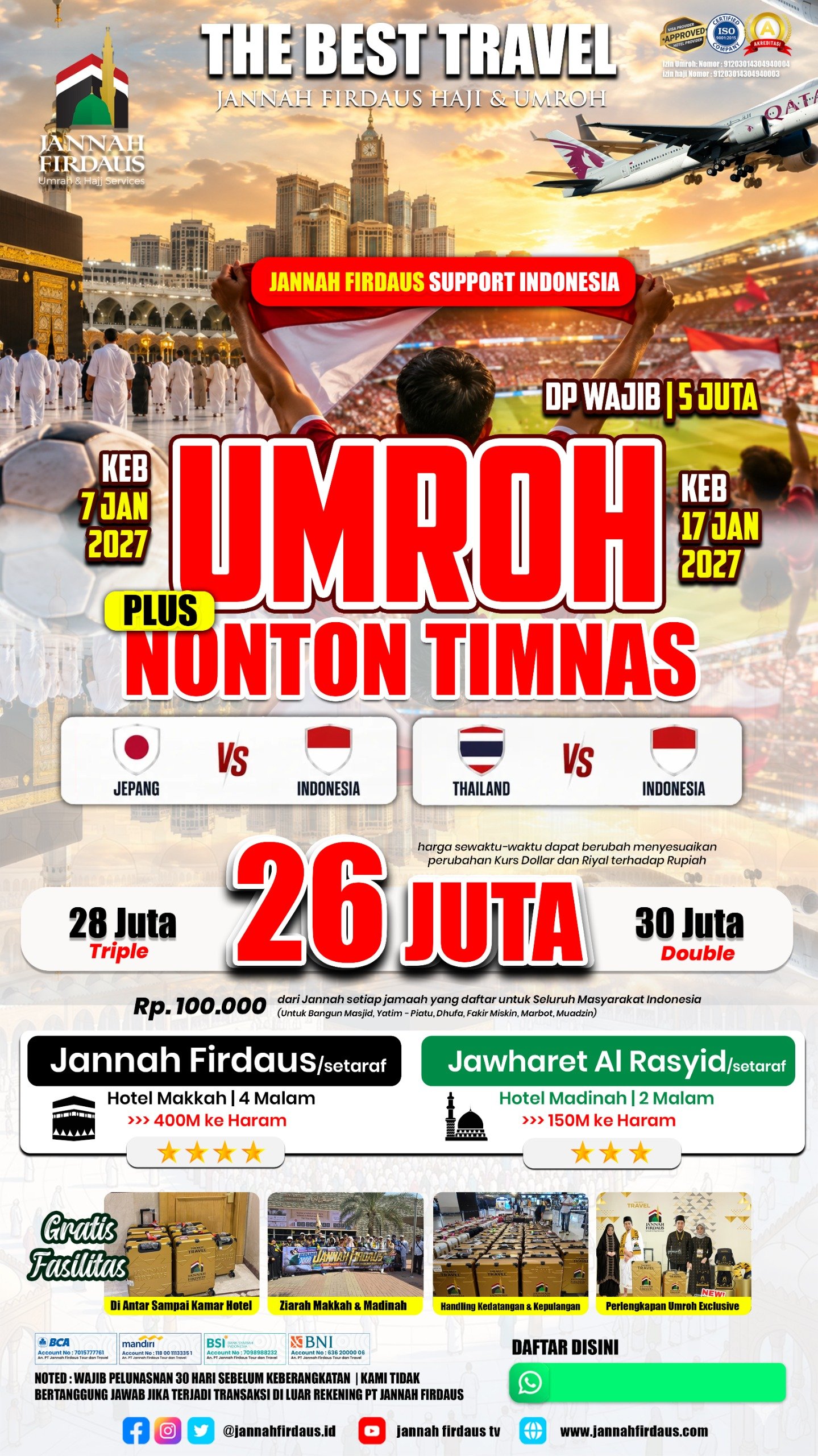Brosur Paket Umroh Plus Nonton Timnas 2027