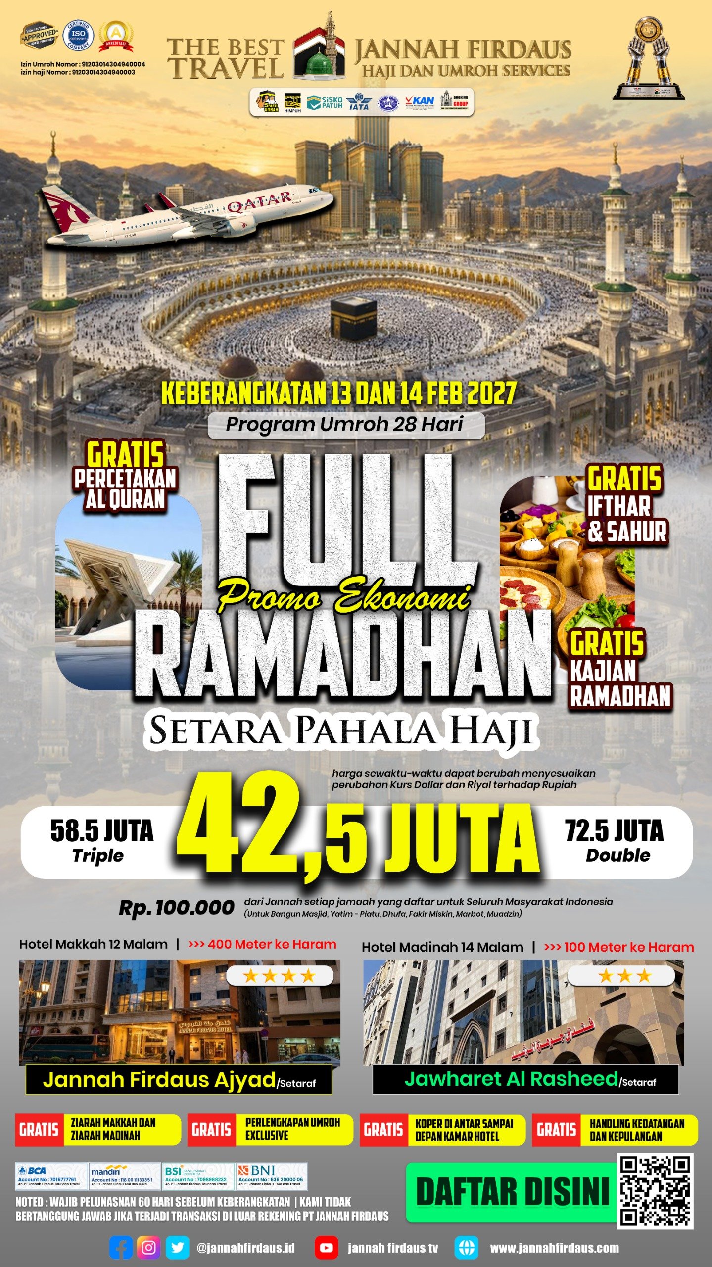 Brosur Paket Umroh Full Ramadhan 28 Hari