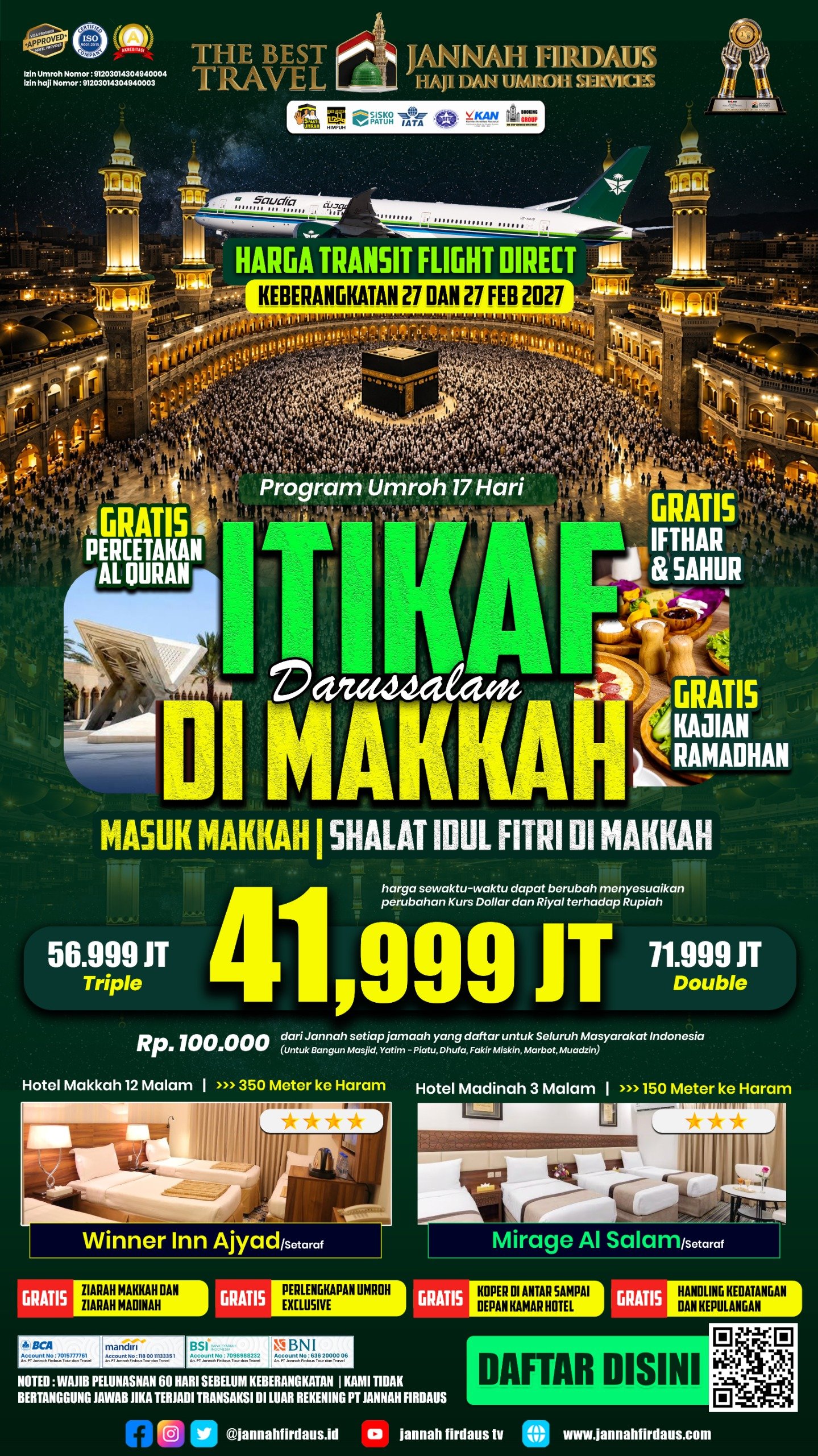 Brosur Paket Umroh Itikaf Makkah 17 Hari