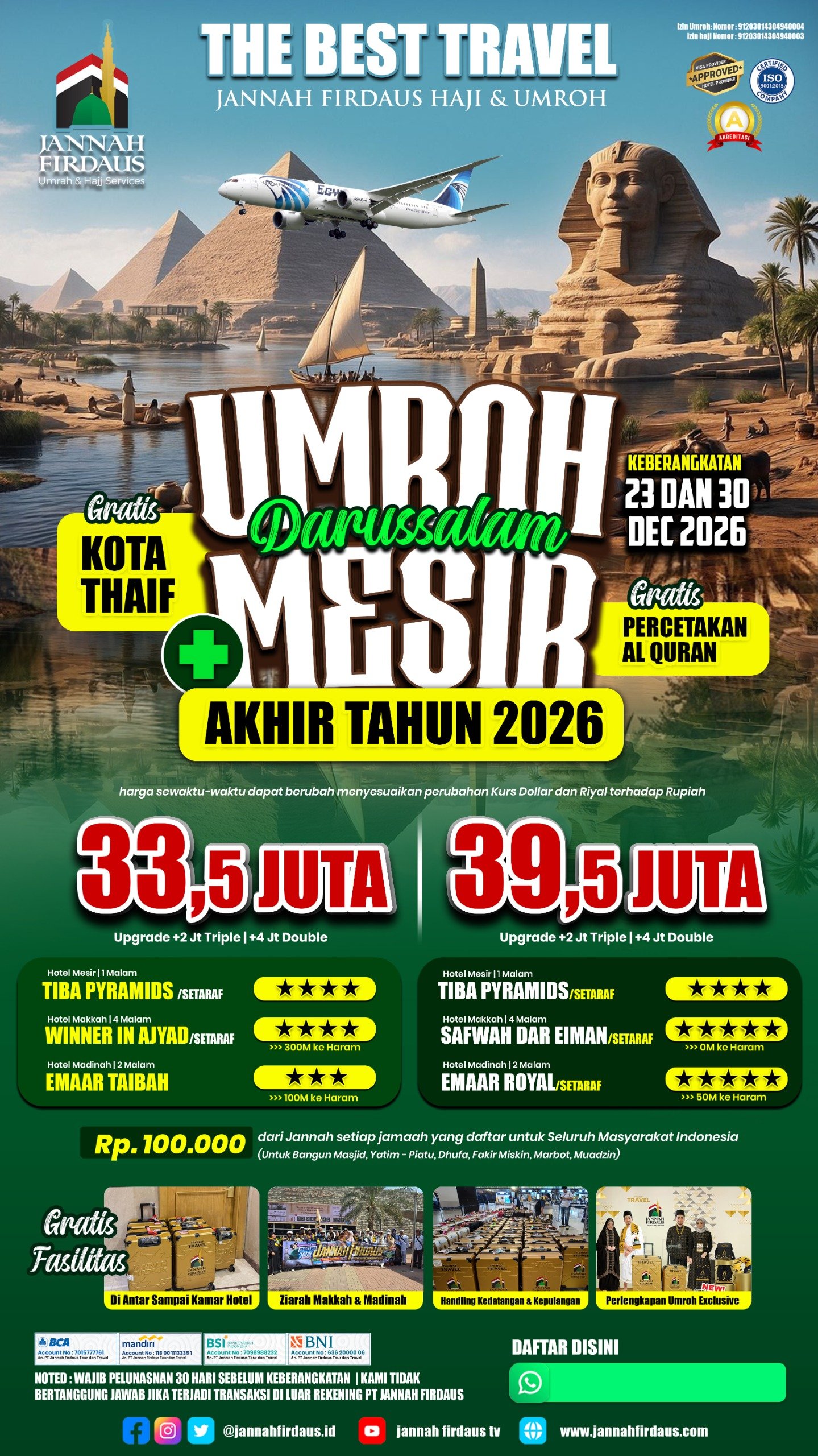 Brosur Paket Darussalam Plus Mesir 10 Hari