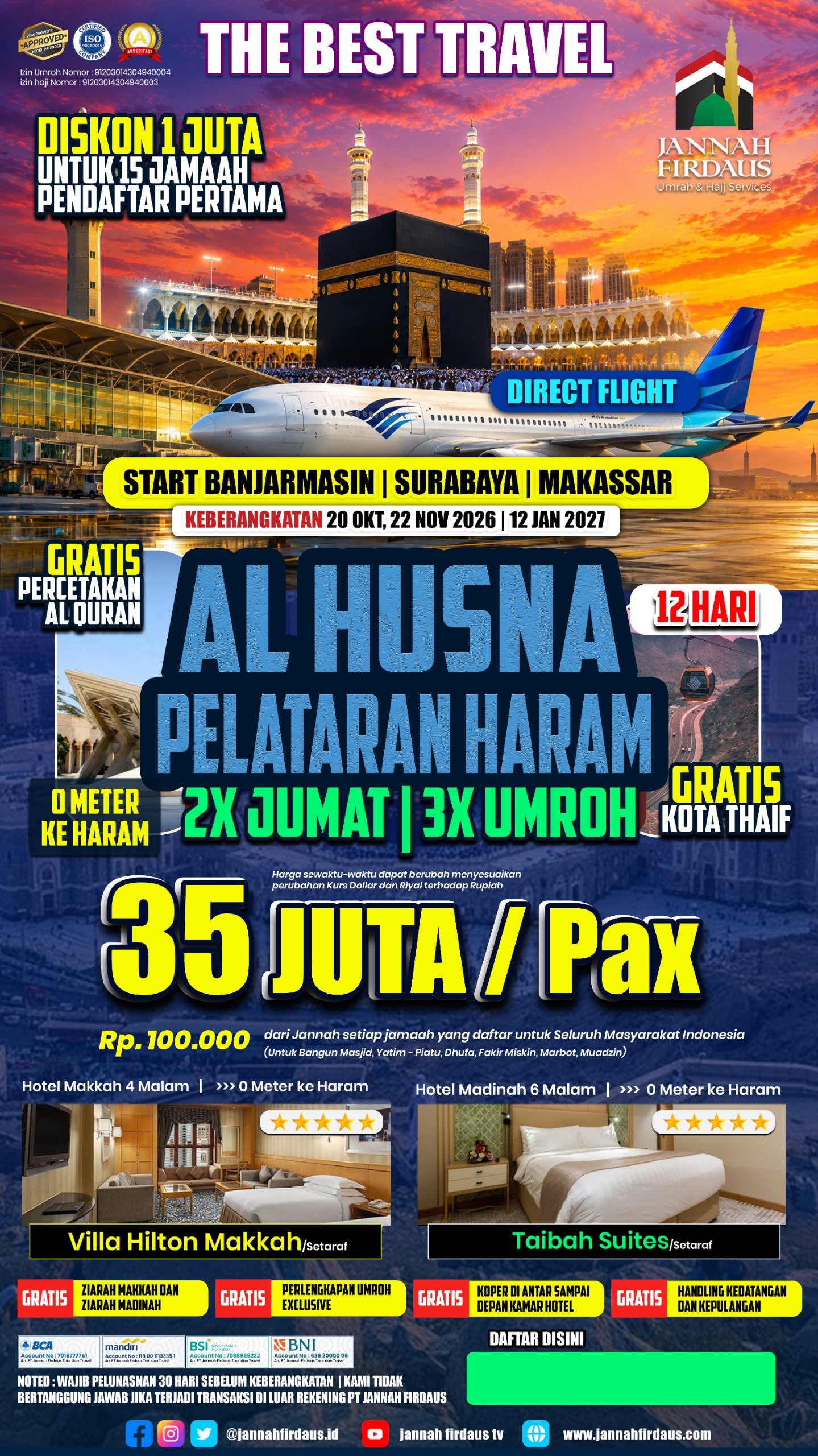 Brosur Paket Al Husna Pelataran Program 12 Hari