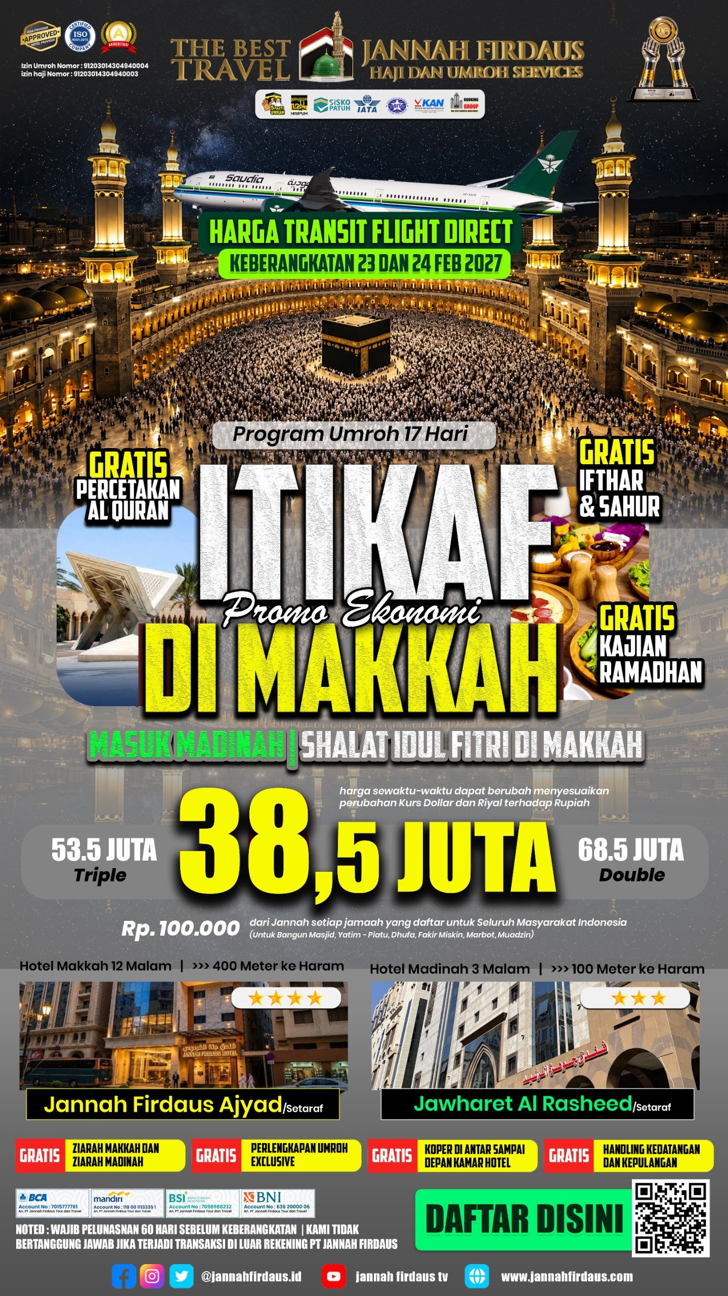 Brosur Paket Umroh Ekonomi Ramadhan Itikaf Di Makkah
